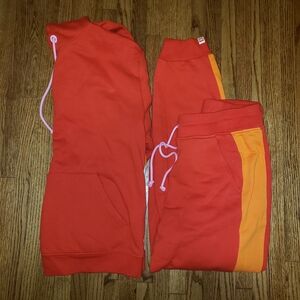 Brand New Women's Lego Red and Orange Sweatsuit Sz S NWT